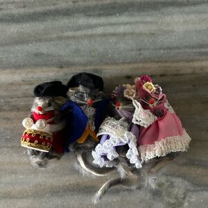 West German Christmas vintage fur mice